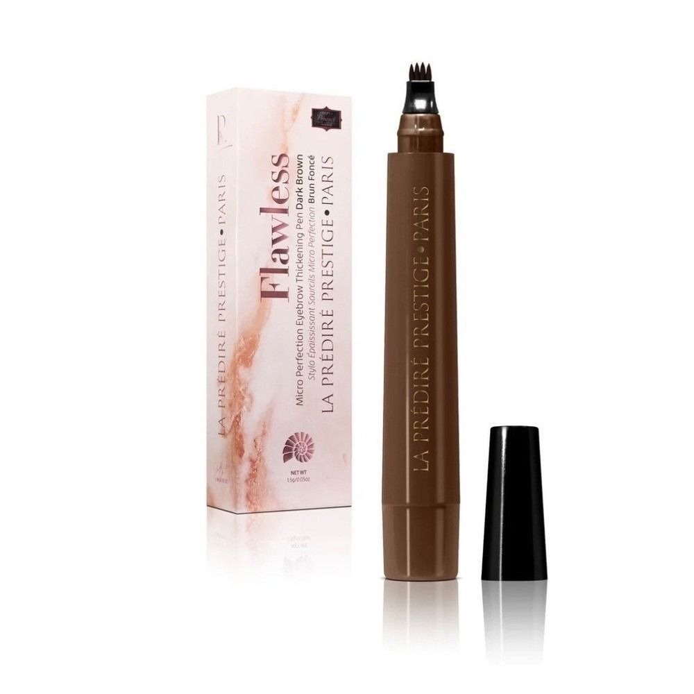 La Predire Prestige Paris Flawless Micro Perfection Eyebrow Pen Dark Brown NEW